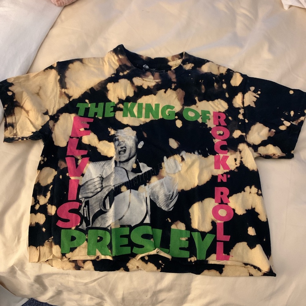 Elvis Presley vintage t-shirt. Hand bleached!